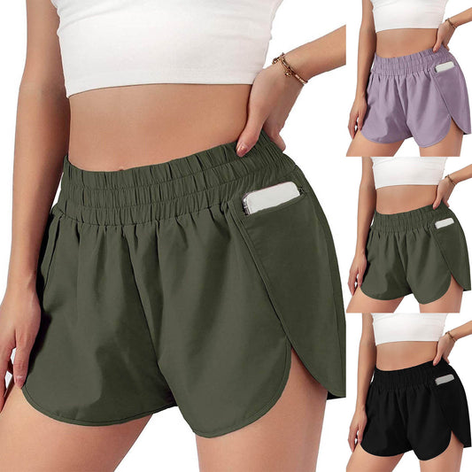Short Deportivo "Flowy" de Cintura Alta con Bolsillo Lateral y Corte de Libertad