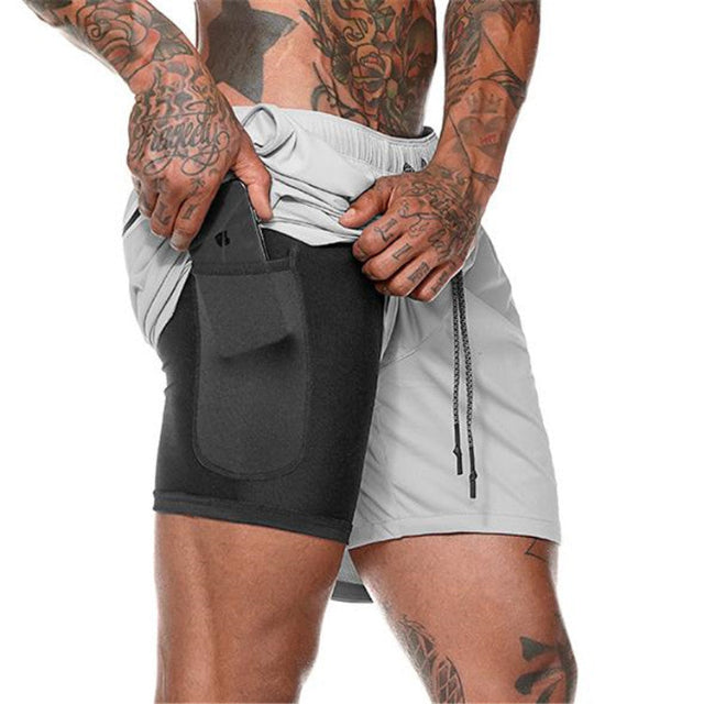 Pantalón Corto 2 en 1 Malla Integrada Anti-Rozaduras
