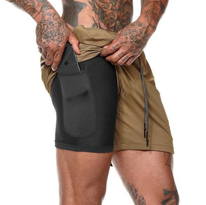 Pantalón Corto 2 en 1 Malla Integrada Anti-Rozaduras
