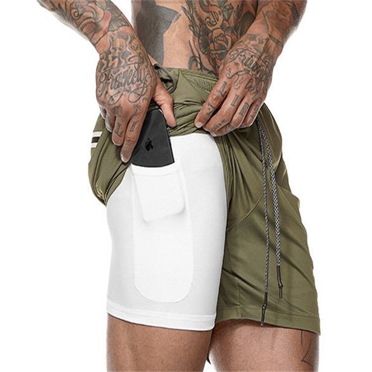 Pantalón Corto 2 en 1 Malla Integrada Anti-Rozaduras