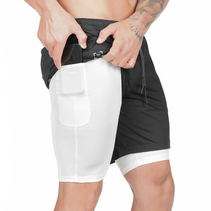 Pantalón Corto 2 en 1 Malla Integrada Anti-Rozaduras