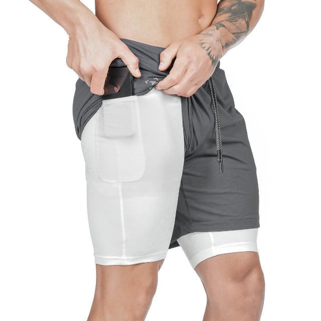 Pantalón Corto 2 en 1 Malla Integrada Anti-Rozaduras