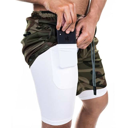 Pantalón Corto 2 en 1 Malla Integrada Anti-Rozaduras