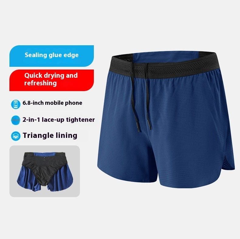 Short de Running 2 en 1 con Bolsillo para Móvil y Forro de Confort para Hombre