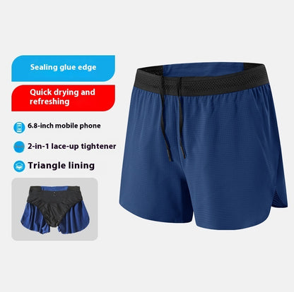 Short de Running 2 en 1 con Bolsillo para Móvil y Forro de Confort para Hombre